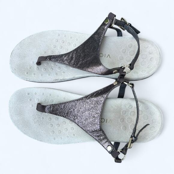 Vionic Women's Kirra Bronze Metallic Thong Sling Back Comfort Sandal size 9.5 - Picture 2 of 12